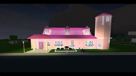 Pink Mansion Barbie Dollhouse Speed Build Bloxburg Youtube