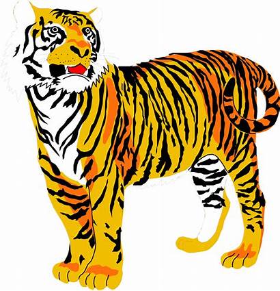 Clipart Cat Yellow Tigers Tiger Transparent Zzb