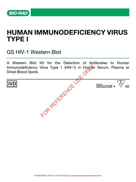 Human Immunodeficiency Virus Type I Gs Hiv 1 Western Blot Pdf