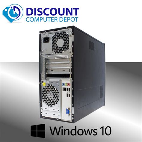 Fast Hp 500b Desktop Computer Tower Windows 10 Dual Core 4gb 500gb 19 Lcd