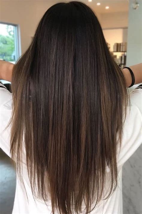 Brunette Balayage Straight Hair Brown Highlights Long Hair When I See All These Fall Hair
