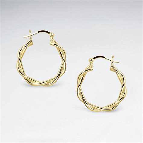 Sterling Silver Twisted Hoop Earrings Wholesale Silver Jewelry