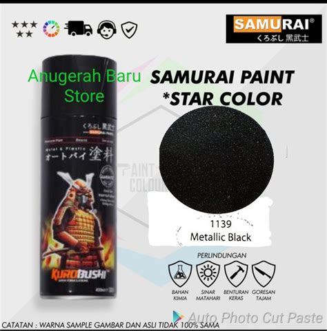 Jual Pilox Samurai Warna Hitam Metalik Metallic Black 1139 Cat Samurai