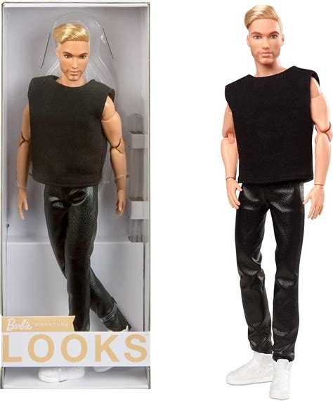 Barbie GTD90 Signature Looks Ken Doll Blonde With Facial Hair Fully