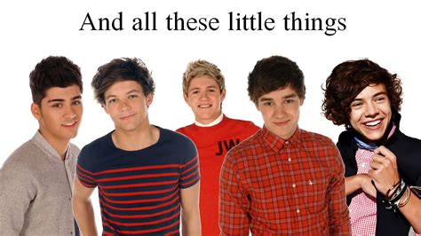 One Direction Little Things Lyrics Youtube