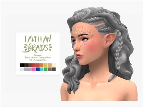 Sims 4 Maxis Match Braids Hd Png Download Kindpng