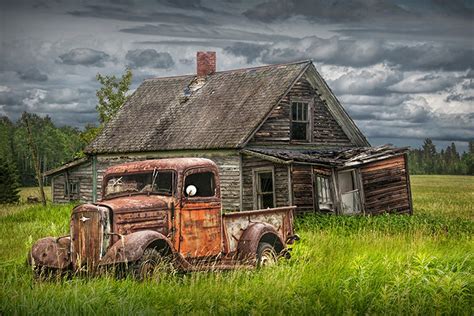 Rusty Pickup Truck Abandoned Farm Red Truck Rustic Etsy Chevy