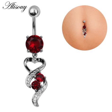 Alisouy 1pc Classic Belly Button Rings Surgical Steel Prevent Allergy Belly Rings Navel Women