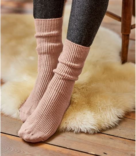 Champagne Pink Womens Cashmere And Merino Socks Woolovers Us