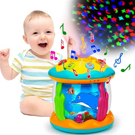 Baby Toys 6 To 12 Months Babies Ocean Rotating Light Up Infant Toys 12