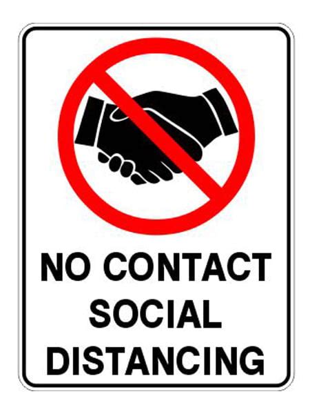 No Contact Social Distancing Discount Safety Signs New Zealand