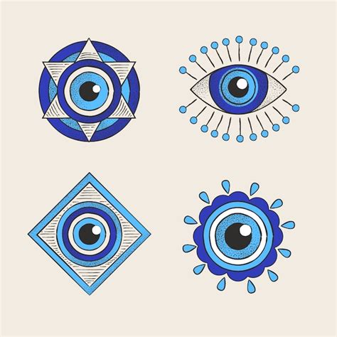 Free Vector Hand Drawn Evil Eye Symbols