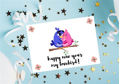 Printable New Year Cards Printable New Year Card For Lover New Year