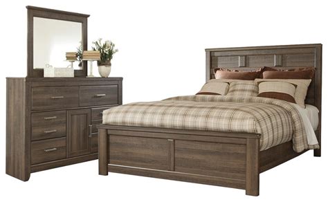 Ashley Signature Design Juararo Queen Panel Bed Dresser And Mirror Johnny Janosik Bedroom