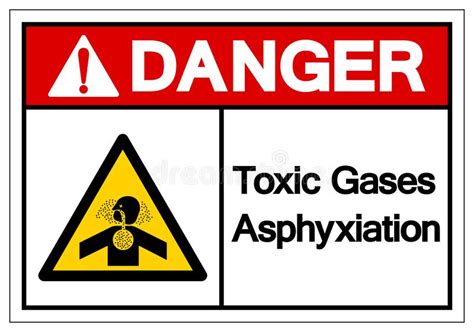 Toxic Gases Asphyxiation Symbol Sign Vector Illustration Isolate On