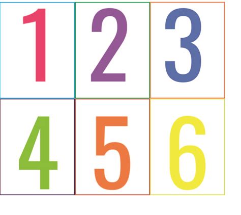 Printable Colored Numbers 1 10 16 Best Images Of Numbers 1 50 Images