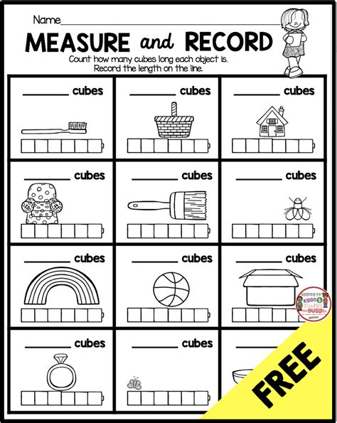 Free Measurement Worksheets Grade 1 Pdf Kidsworksheetfun