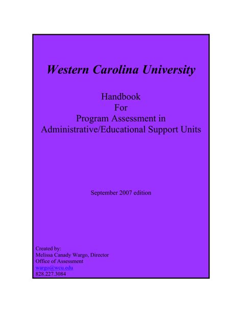 Western Carolina University Handbook For