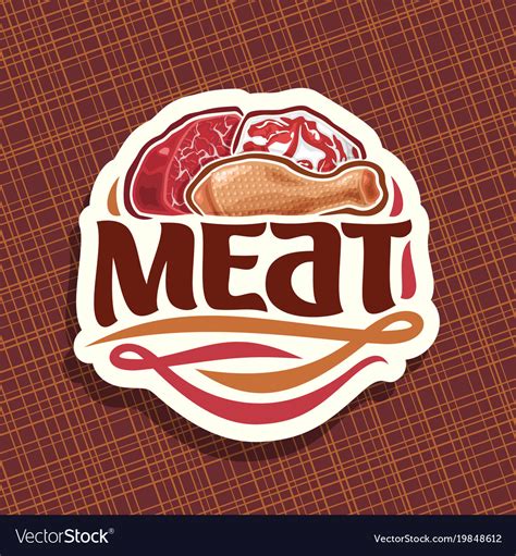 Logo For Meat Royalty Free Vector Image Vectorstock