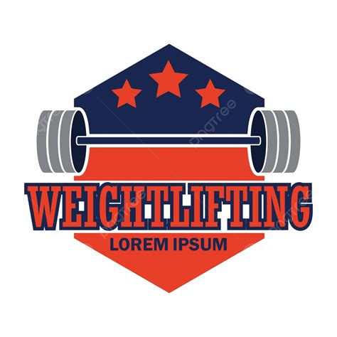Vector Illustration Of Weight Lifting Logo Featuring Room For Your