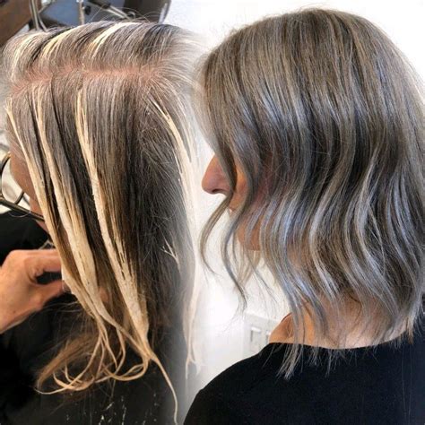 Image Result For Transition To Grey Hair With Highlights Natural Gray Hair Blending Gray Hair