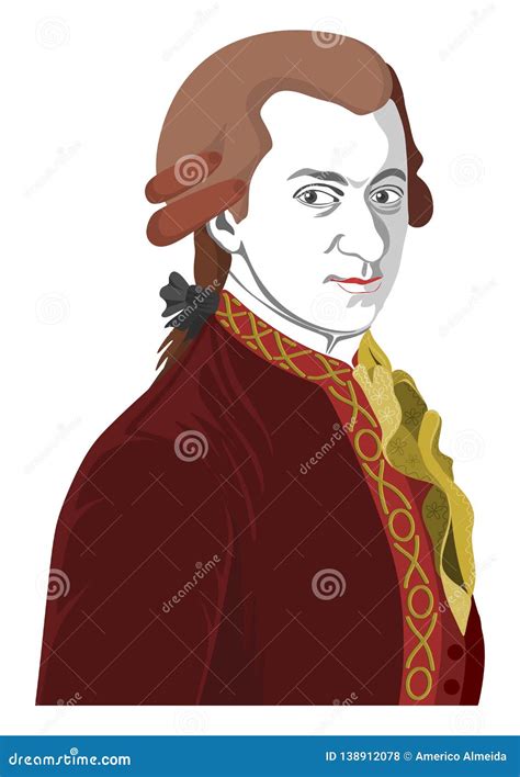 Wolfgang Amadeus Mozartvector Portrait Of Wolfgang Amadeus Mozart
