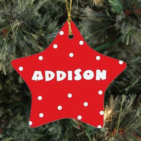 Personalized Ceramic Star Ornament Personalized Christmas Ornaments
