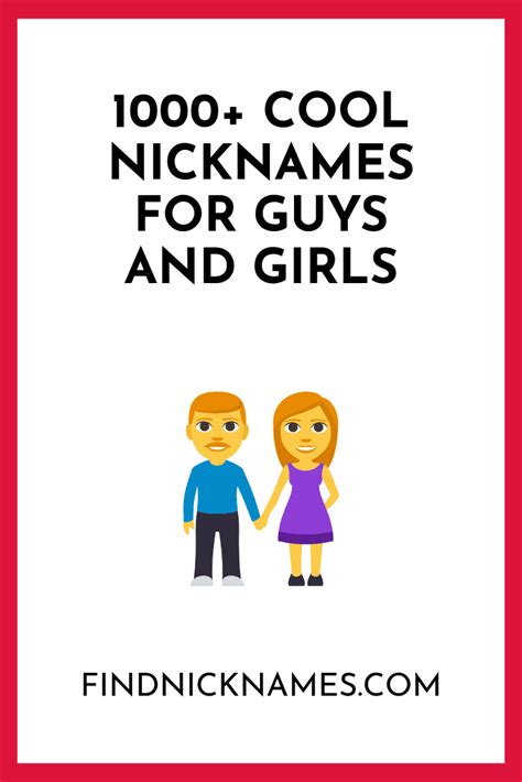 1000 Cool Nicknames For Guys And Girls — Find Nicknames