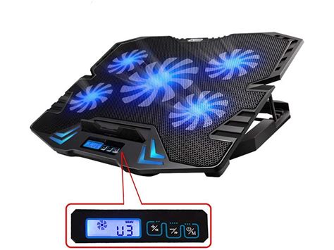 Topmate C5 12 156 Inch Gaming Laptop Cooler Cooling Pad 5 Quiet Fans