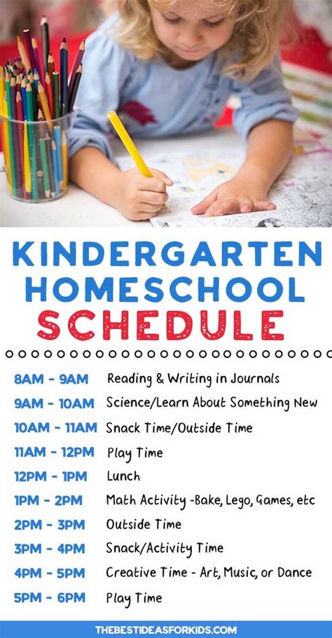 Kindergarten Homeschool Schedule The Best Ideas For Kids