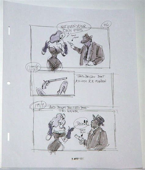 Who Framed Roger Rabbit Storyboards Jessica Eddie And Benny The Cab