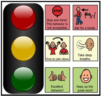 Start your day with a big glass of water. Free Traffic Light Behavior Management Tool by Self ...