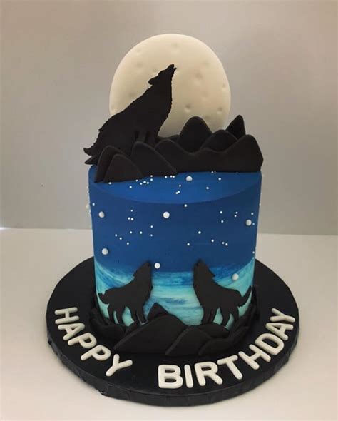 Wolves Howling At The Moon Edible Cake Topper Image Abpid06320