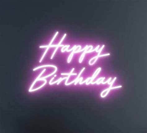 Happy Birthday Neon Sign Custom Acrylic Flex Neon Birthday Etsy