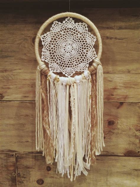 White Doily Dream Catcher By Mamadoily On Etsy