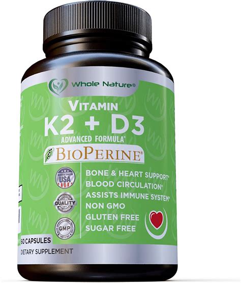 buy k2 d3 vitamin supplement with bioperine vegan calcium supplements with vitamins k and d