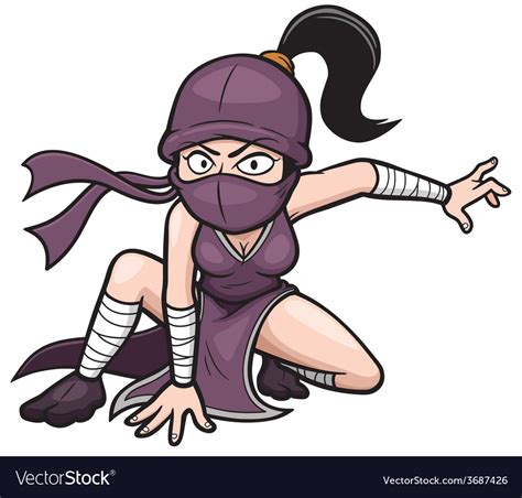 Ninja Girl Royalty Free Vector Image Vectorstock