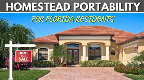 Florida Homestead Portability Florida Homestead Exemption Portability