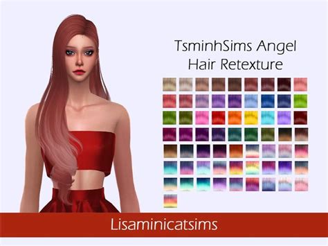 The Sims Resource Tsminh`s Angel Hair Retextured By Lisaminicatsims