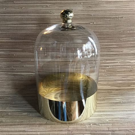 Glass And Gold Display Dome Etsy