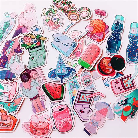 Kawaii Aesthetic Stickers: 70 or 190pcs - Otrio Stationery & Gifts