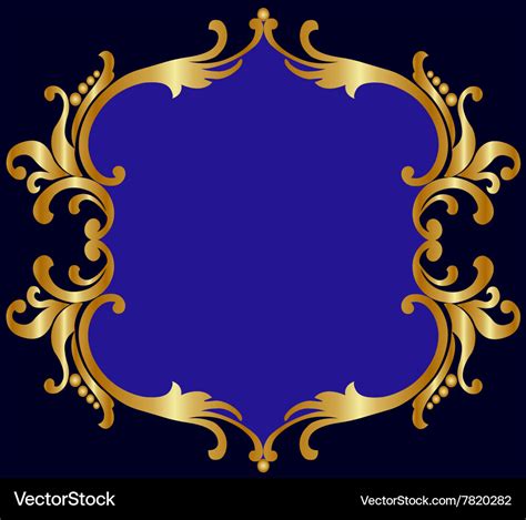 Royal Golden Frame Royalty Free Vector Image Vectorstock