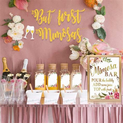 Champagne Brunch Bridal Shower Elegant Wedding Ideas Mimosa Bar