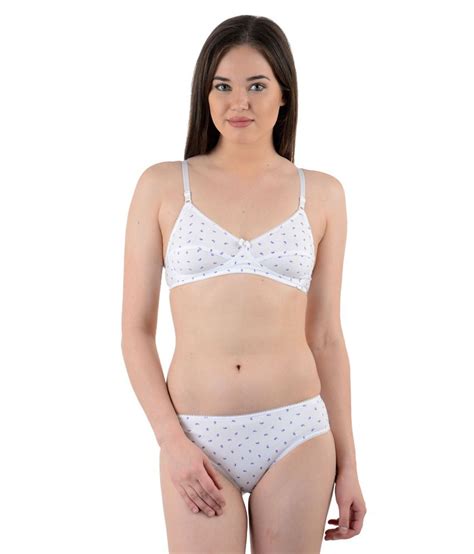 Buy Ultrafit White Cotton Bra And Panty Sets Online At Best Prices In India Snapdeal