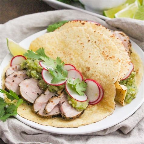 Grilled Pork Tenderloin Tacos With Homemade Salsa Verde Recipe