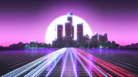 1366x768 City Lights Long Exposure Synthwave 5k 1366x768 Resolution Hd