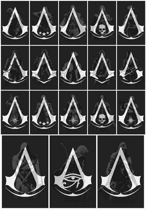 Logo All Assassins Creed Symbols Milanasdecolores