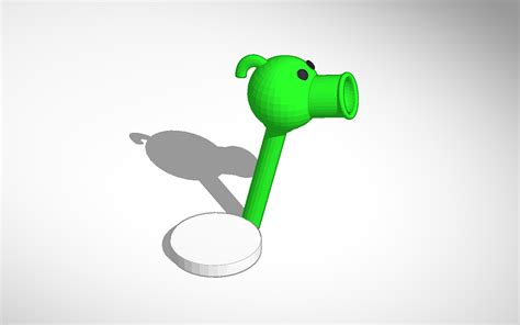 3d design peashooter tinkercad