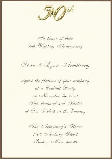Printable 50th Golden Anniversary Invitation Wedding Anniversary