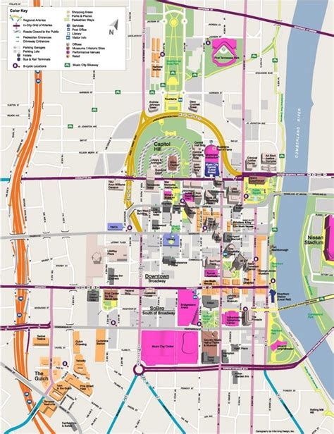 Nashville Tn Map Of Attractions Draw A Topographic Map